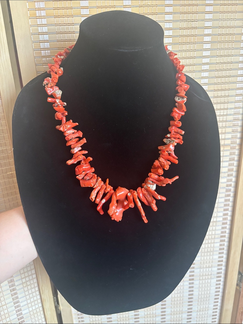 Vintage Coral Branch Necklace
